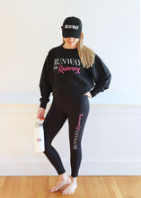 Load image into Gallery viewer, Crewneck Ribbed Cropped Runway Sweatshirt