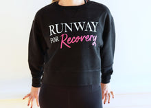 Load image into Gallery viewer, Crewneck Ribbed Cropped Runway Sweatshirt